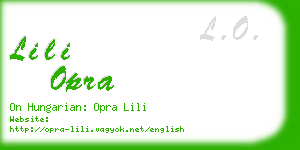 lili opra business card